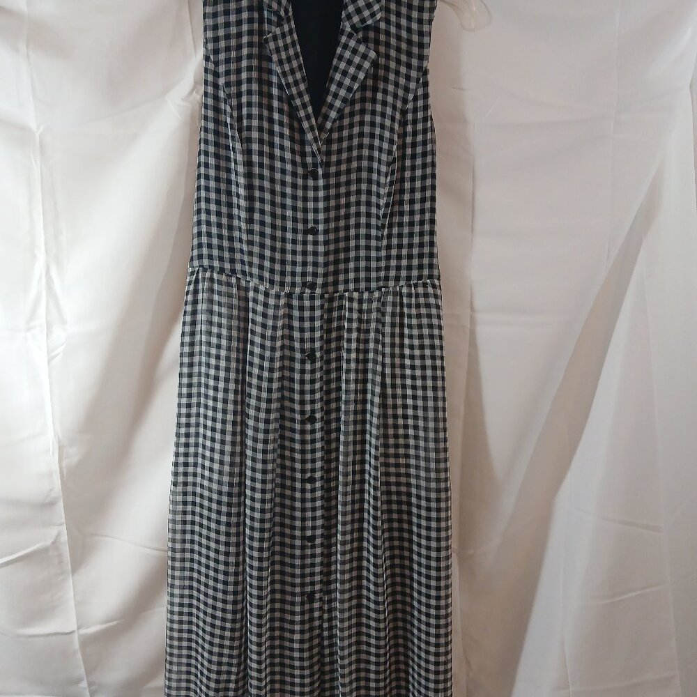 DKNY Monochrome Plaid Dress